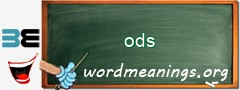 WordMeaning blackboard for ods